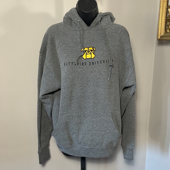 Kettering University Large Gray Hoodie Sweatshirt - Picture 1 of 3